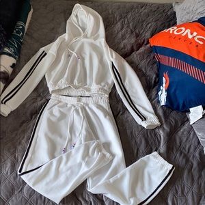 Fashion Nova 2 piece All white set